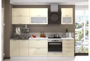 Кухня Ксения 2,7м (модульная система), ваниль