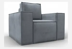 Кресло Лига-081 НПБ TOWER 10 серый (Велюр)