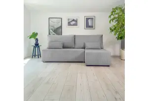 Корсо Лайт Диван угловой Cilium серый