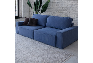 КОРСО 3.0 Диван прямой, Vertical Серо-синий