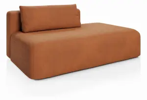 НОВЫЕ ЭМОЦИИ МИНИ Диван прямой, терракотовый, банкетка справа