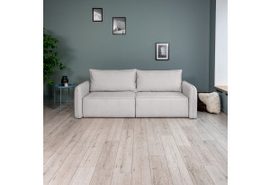 ПОРТЛЕНД Диван прямой светло-серый, букле