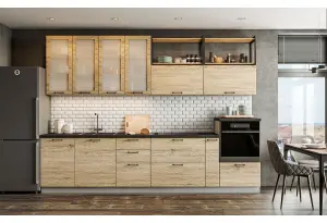 Модульная кухня Лофт Дуб майский МДФ
