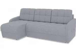 Диван угловой левый «Аспен Slim Т1» (Levis 85 (рогожка) Темно-серый)