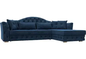 Диван угловой Артис правый угол BRUT 11 синий (Велюр)