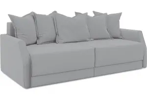Диван «Люксор Slim» (Poseidon Grey (иск.замша) серый)