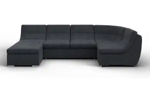 Диван П-образный модульный Холидей LAIM 26 темно-серый (Велюр)