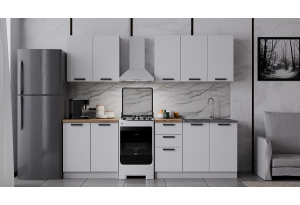 Модульная кухня Фортуна Белый МДФ 2 м