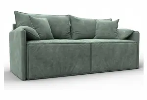 Диван прямой модульный Лига-106 BRUT 08 зеленый (Велюр)