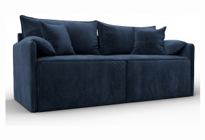 Диван прямой модульный Лига-106 TOWER 13 синий (Велюр)