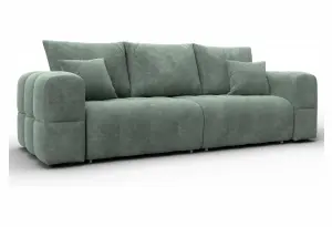 Диван прямой Лига-110 НПБ BRUT 08 зеленый (Велюр)