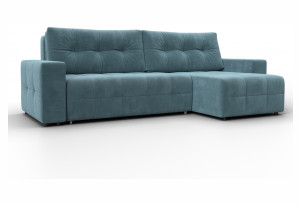Диван угловой Лига-122 угол универсальный SEVEN 113 бирюзовый (Велюр)