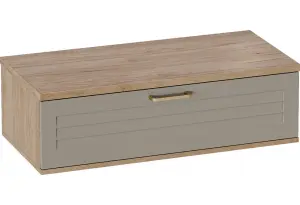 Тумба подвесная 1 ящ Гавана спальня Светло-серая