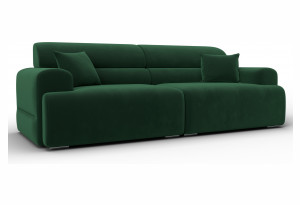 Диван прямой Лига-109 НПБ SEVEN 626 зеленый (Велюр)