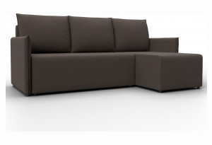 Диван угловой Лига-124 угол универсальный Амур 05 коричневый (Рогожка)