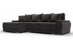 Диван угловой Лига-119 угол левый LAIM 10 темно-коричневый (Велюр)