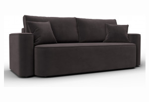 Диван прямой Лига-118 НПБ SEVEN 727 коричневый (Велюр)