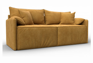 Диван прямой модульный Лига-106 BRUT 10 желтый (Велюр)