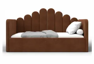 Кровать детская Лига-142 LAIM 14 терракотовый (Велюр)