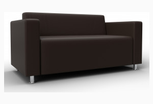 Диван прямой Лига-093 ВН Коричневый (Экокожа)