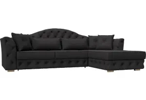 Диван угловой Артис правый угол JOLY 08 коричневый (Замша)