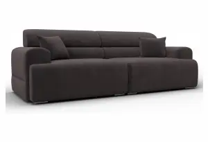 Диван прямой Лига-109 НПБ SEVEN 727 коричневый (Велюр)