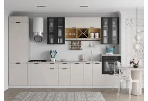 Модульная кухня Монца Кварц бежевый МДФ