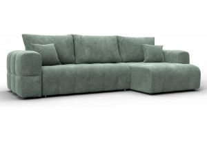 Диван угловой Лига-110 НПБ угол универсальный BRUT 08 зеленый (Велюр)