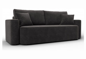 Диван прямой Лига-118 НПБ LAIM 10 темно-коричневый (Велюр)