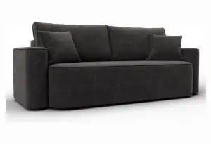 Диван прямой Лига-118 НПБ LAIM 10 темно-коричневый (Велюр)