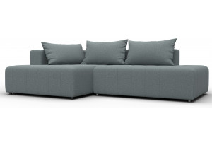 Диван угловой Лига-103 НПБ угол левый Амур 07 серый (Рогожка)