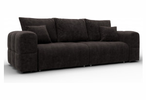 Диван прямой Лига-110 НПБ BRUT 17 коричневый (Велюр)