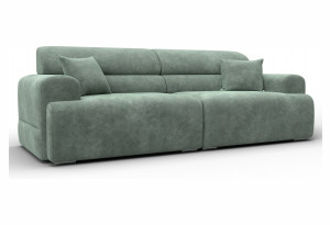 Диван прямой Лига-109 НПБ BRUT 08 зеленый (Велюр)