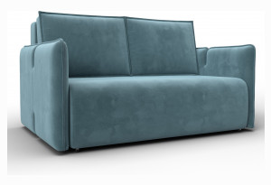 Диван прямой Лига-117 SEVEN 113 бирюзовый (Велюр)