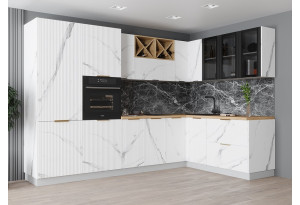 Модульная кухня Монца Мрамор Арктик МДФ