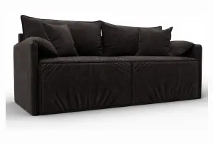 Диван прямой модульный Лига-106 BRUT 17 коричневый (Велюр)