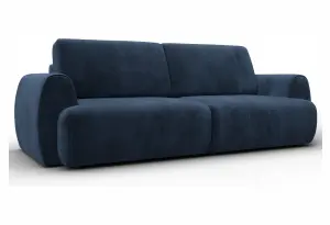 Диван прямой Лига-115 НПБ TOWER 13 синий (Велюр)