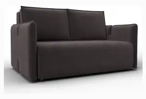 Диван прямой Лига-117 SEVEN 727 коричневый (Велюр)