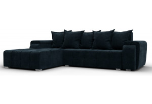 Диван угловой Лига-121 левый угол LAIM 21 графит (Велюр)