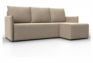 Диван угловой Лига-124 угол универсальный SEVEN 729 бежевый (Велюр)