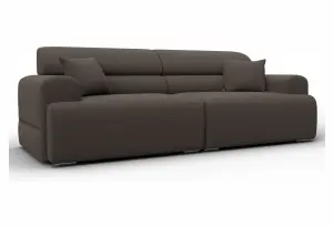 Диван прямой Лига-109 НПБ Амур 05 коричневый (Рогожка)