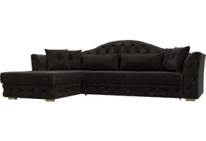 Диван угловой Артис левый угол BRUT 17 коричневый (Велюр)