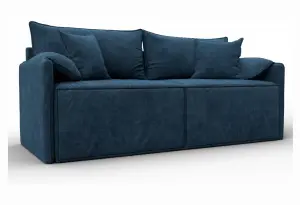 Диван прямой модульный Лига-106 BRUT 11 синий (Велюр)