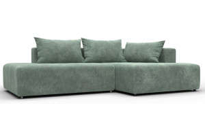 Диван угловой Лига-103 НПБ угол правый BRUT 08 зеленый (Велюр)