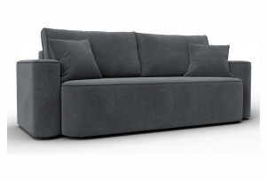 Диван прямой Лига-118 НПБ LAIM 23 светло-серый (Велюр)