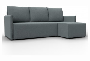 Диван угловой Лига-124 угол универсальный Амур 07 серый (Рогожка)