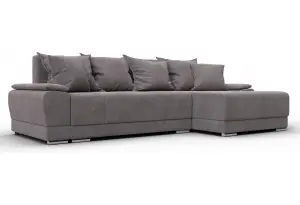 Диван угловой Лига-119 угол правый LAIM 04 бежевый (Велюр)