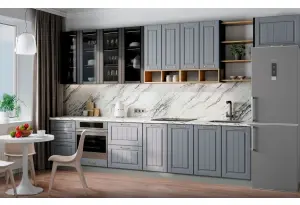 Модульная кухня Империя Серый эмалит МДФ Композиция № 4