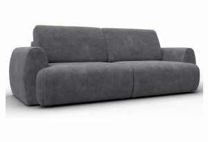 Диван прямой Лига-115 НПБ BRUT 16 темно-серый (Велюр)