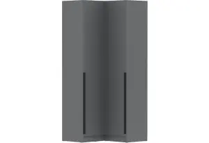 Шкаф Мадрид угловой, угол прямой, серый графит